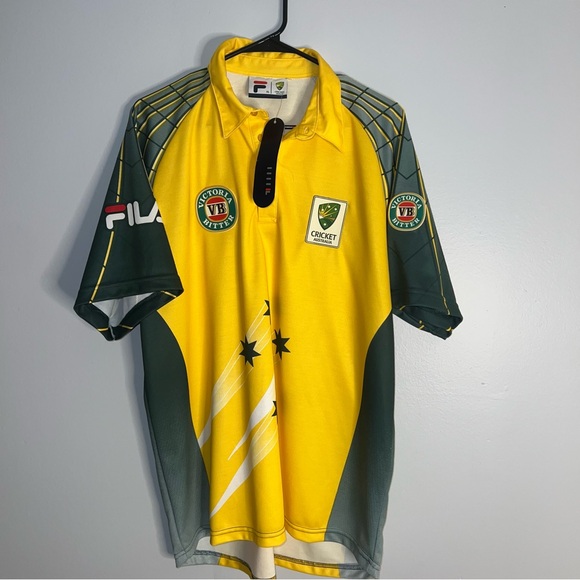 Cricket Australia Fila One Day ODI International Polo Shirt Jersey Mens XL NWT - Picture 1 of 9